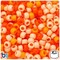 BeadTin Orange Ombre Opaque Mix 9mm Barrel Pony Beads (500pcs)